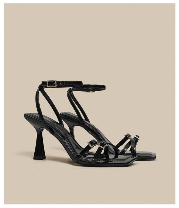 Women's Elegant Chunky Heel Ankle-strap High Heels - Image 8