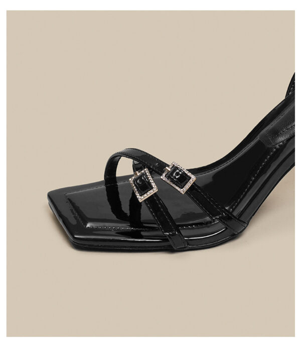 Women's Elegant Chunky Heel Ankle-strap High Heels - Image 7