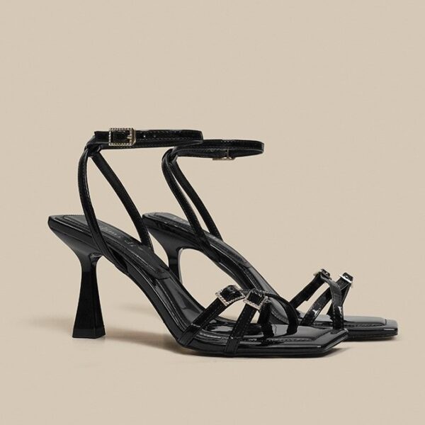 Women's Elegant Chunky Heel Ankle-strap High Heels - Image 3