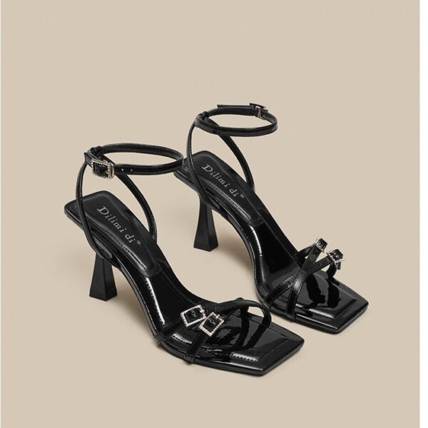 Women's Elegant Chunky Heel Ankle-strap High Heels - Image 2