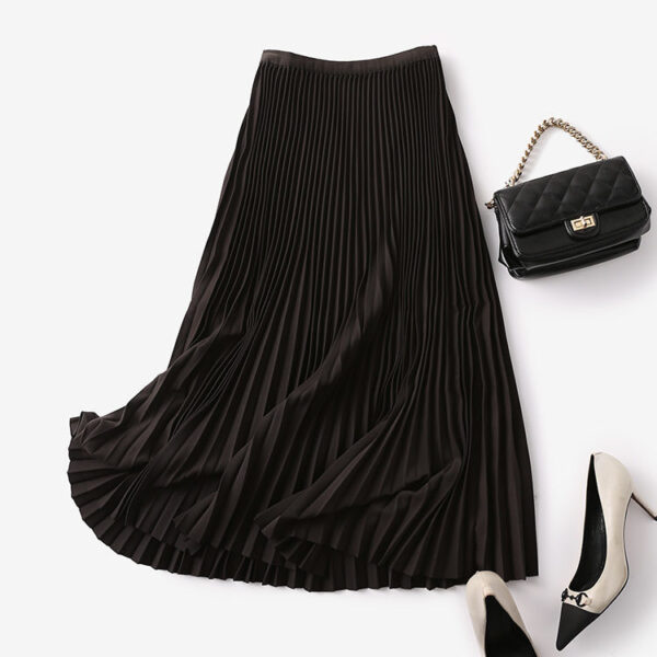 High Waist Drooping Pleated Skirt Autumn Slimming Skirt - Image 6