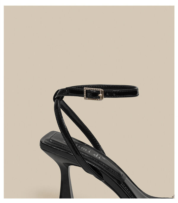 Women's Elegant Chunky Heel Ankle-strap High Heels - Image 9